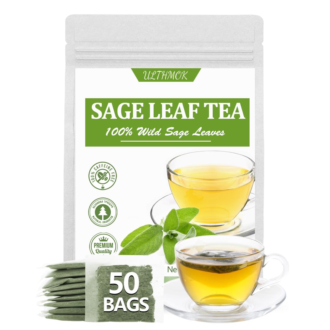 Premium 50 Mullein Leaf Tea Bags