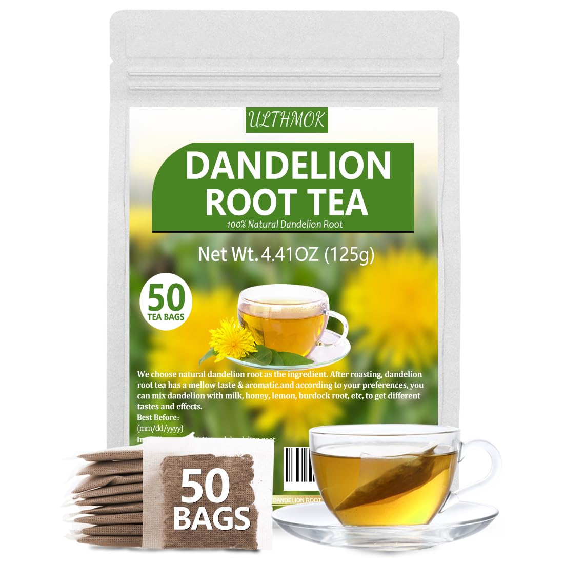 Premium 50 Mullein Leaf Tea Bags