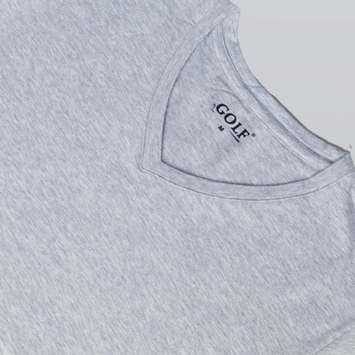 Half Sleeve T-Shirt V-Neck - Grey - 3 pieces